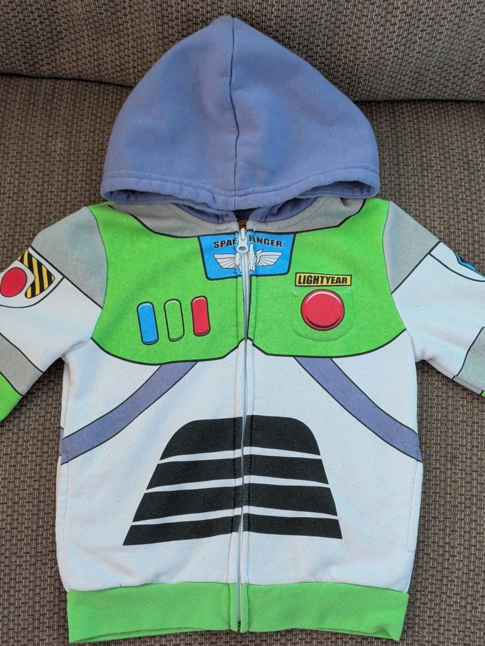 Buzz Lightyear Kids Hoodie- Green, White, Purple